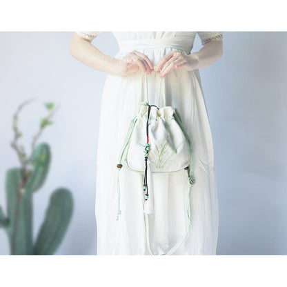 ハンドメイド刺繍花キャンバストートショルダーバッグハンドバッグ