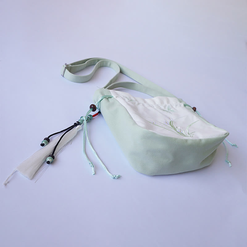 ハンドメイド刺繍花キャンバストートショルダーバッグハンドバッグ